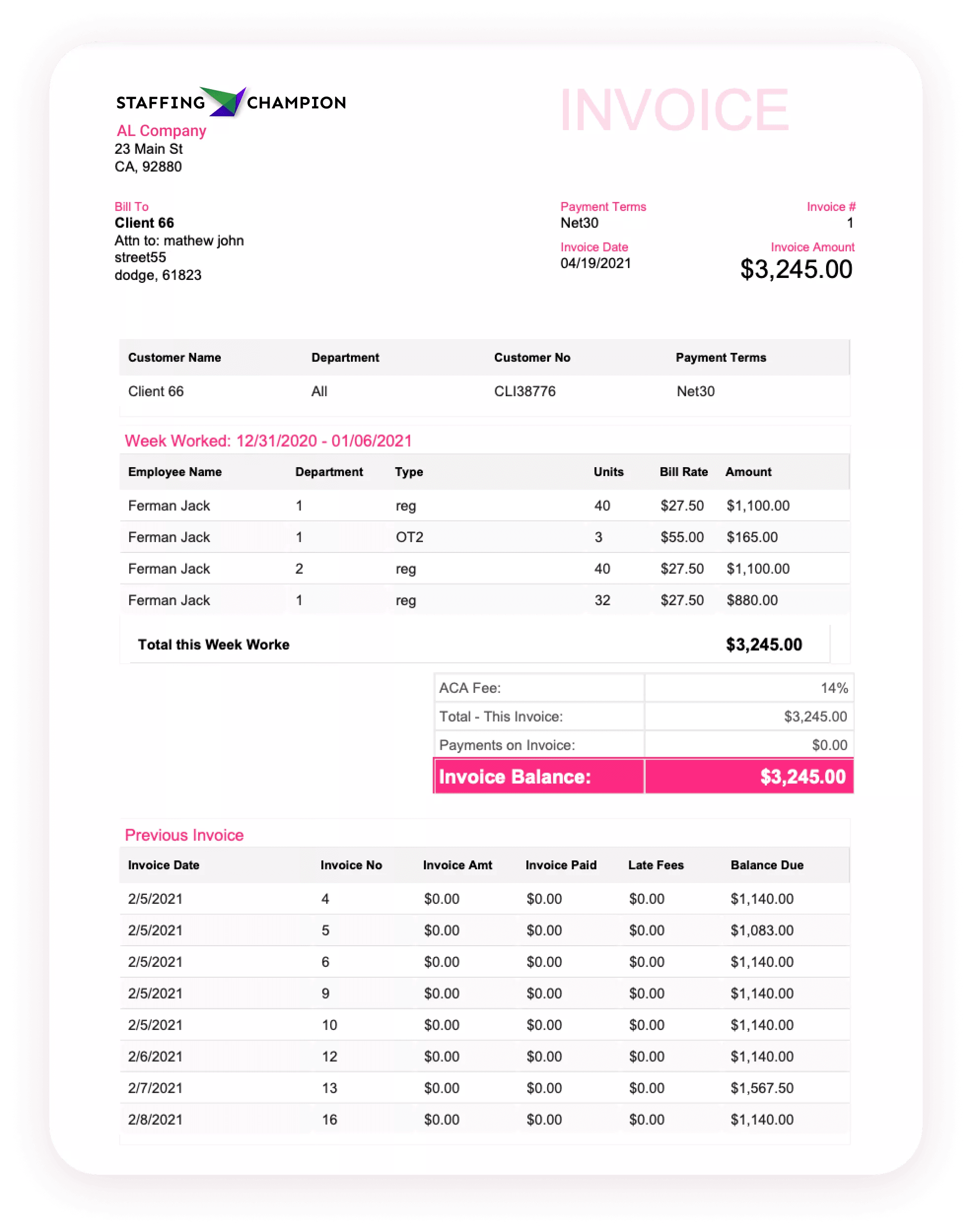 Pay Bill Invoice Graphic